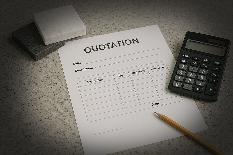 quotation Granite, marble, quartz and UCS worktops and surfaces quotes from Granite Planet UK